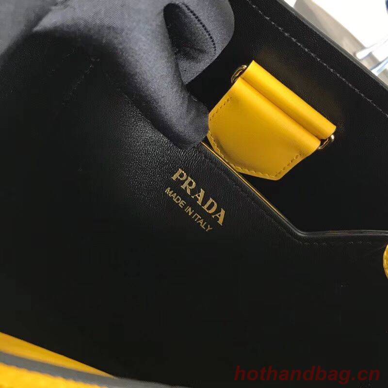 Prada Double Saffiano leather bag 1BA212 lemon Prada Double Saffiano leather bag 1BA212 lemon