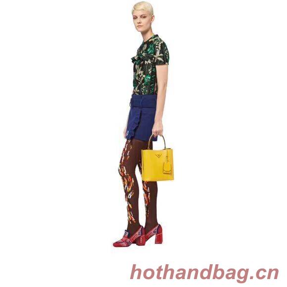 Prada Double Saffiano leather bag 1BA212 lemon Prada Double Saffiano leather bag 1BA212 lemon