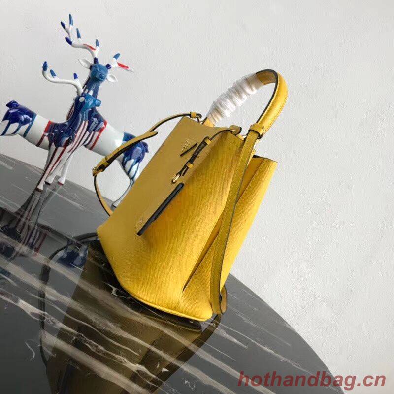 Prada Double Saffiano leather bag 1BA212 lemon Prada Double Saffiano leather bag 1BA212 lemon