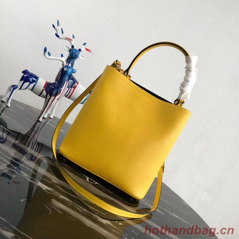 Prada Double Saffiano leather bag 1BA212 lemon Prada Double Saffiano leather bag 1BA212 lemon