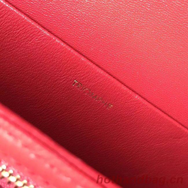 CELINE MEDIUM TRIOMPHE BAG IN SHINY CALFSKIN CL87363 RED CELINE MEDIUM TRIOMPHE BAG IN SHINY CALFSKIN CL87363 RED