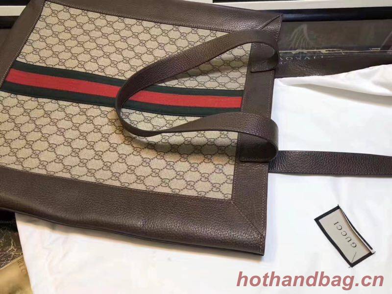 Gucci Ophidia Soft GG Supreme Large Tote Bag GG5689 Brown
