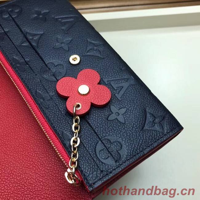 Louis Vuitton EMILIE WALLET M63918 Navy Blue