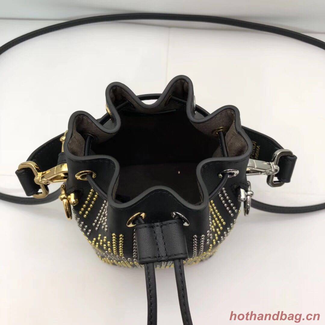 Fendi leather Mini Handbag 8BS010 black Fendi leather Mini Handbag 8BS010 black