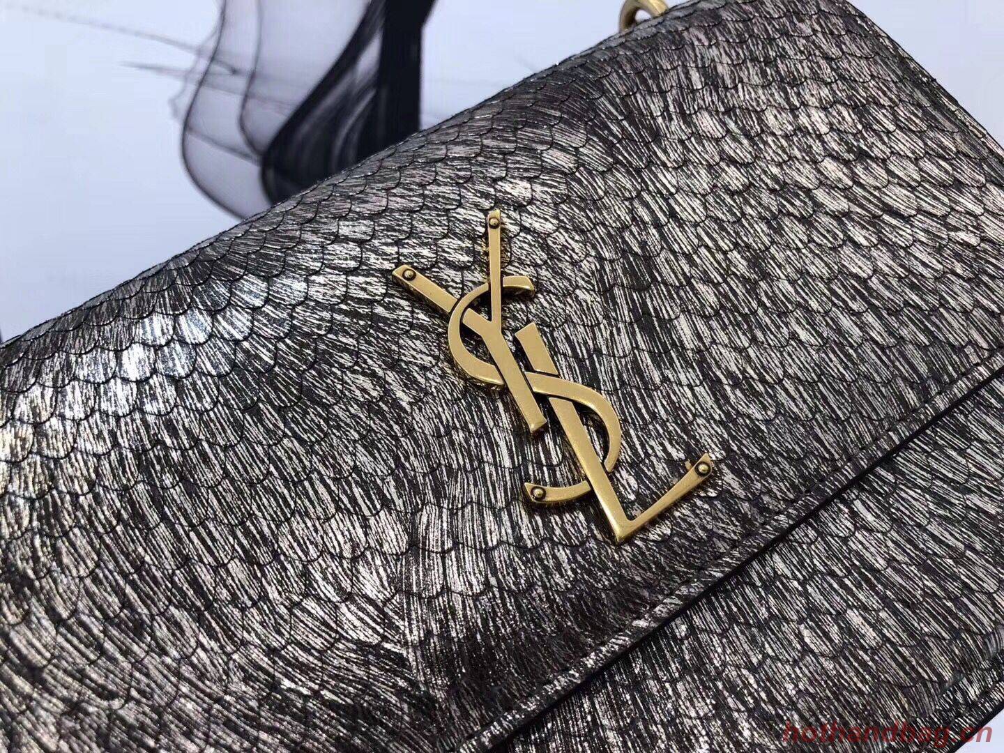 SAINT LAURENT Monogram Sunset medium Snake Leather cross-body Bag 442906 Gold SAINT LAURENT Monogram Sunset medium Snake Leather cross-body Bag 442906 Gold