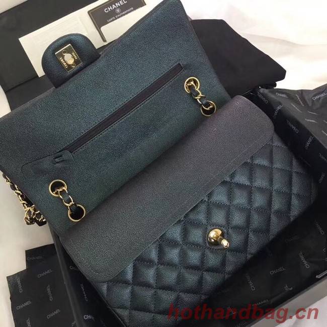 Chanel Calfskin & Gold-Tone Metal A01112 black