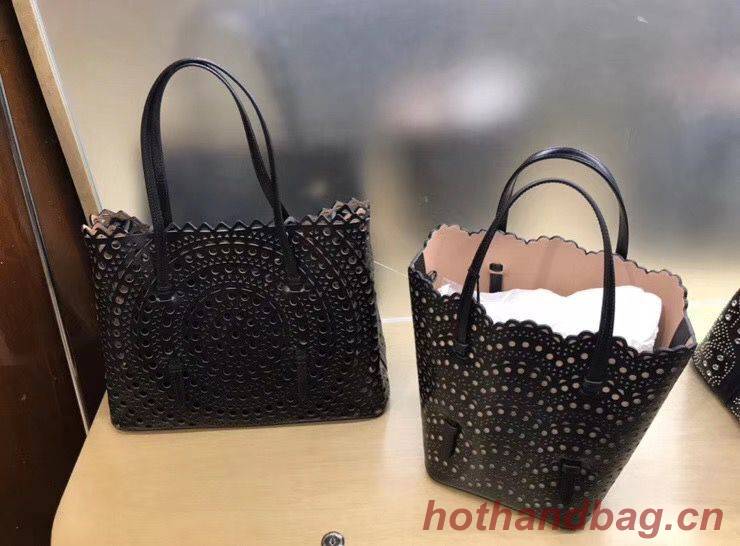 Alaia Openwork Original Leather Tote Bag A3658 Black Alaia Openwork Original Leather Tote Bag A3658 Black
