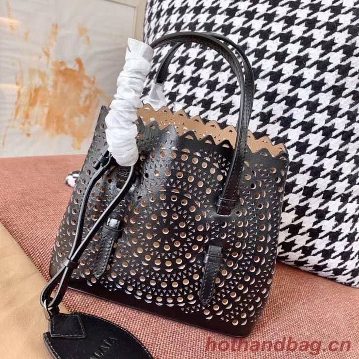 Alaia Openwork Original Leather Tote Bag A3658 Black Alaia Openwork Original Leather Tote Bag A3658 Black