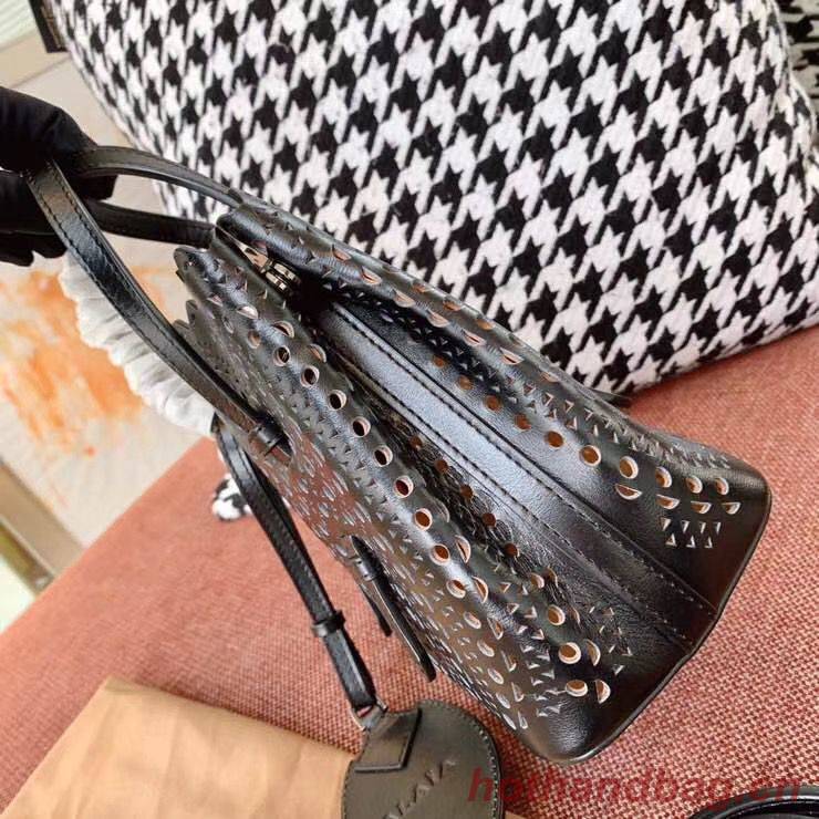Alaia Openwork Original Leather Tote Bag A3658 Black Alaia Openwork Original Leather Tote Bag A3658 Black