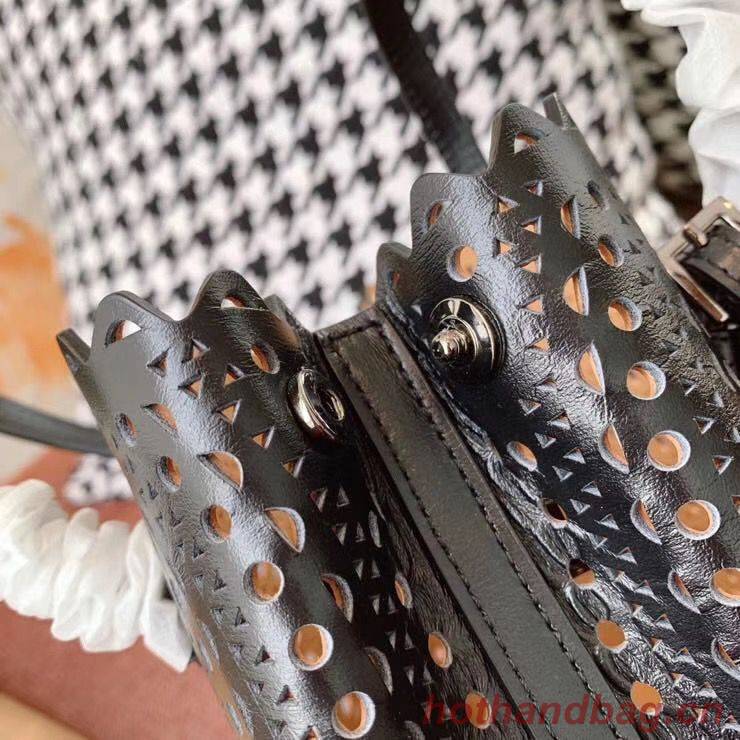 Alaia Openwork Original Leather Tote Bag A3658 Black Alaia Openwork Original Leather Tote Bag A3658 Black