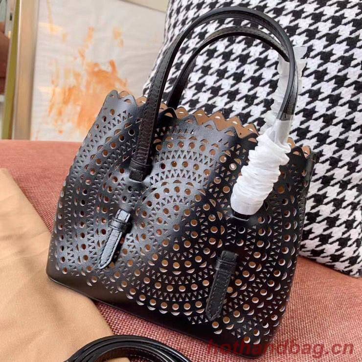 Alaia Openwork Original Leather Tote Bag A3658 Black Alaia Openwork Original Leather Tote Bag A3658 Black