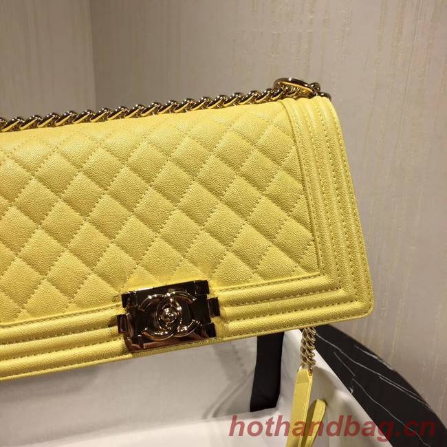 Chanel Le Boy Flap Shoulder Bag Original Leather Yellow A67086 Gold Chanel Le Boy Flap Shoulder Bag Original Leather Yellow A67086 Gold