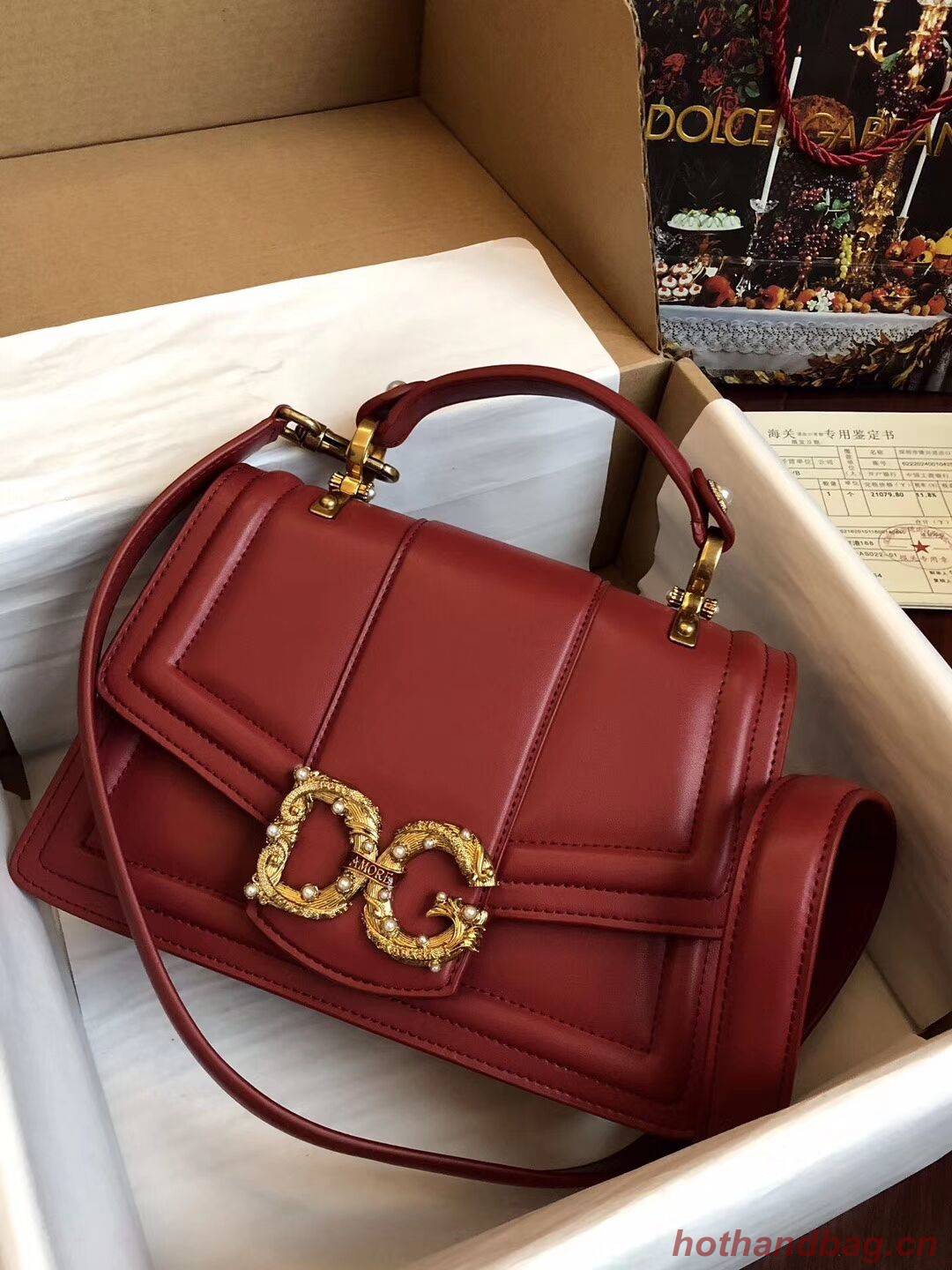 Dolce & Gabbana Origianl Leather Bag 4916 Red Dolce & Gabbana Origianl Leather Bag 4916 Red