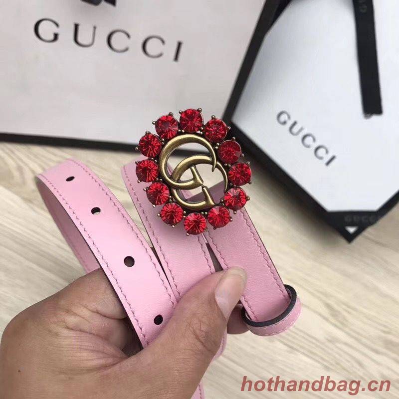 Gucci 2CM Leather Belt 414521 Pink Gucci 2CM Leather Belt 414521 Pink