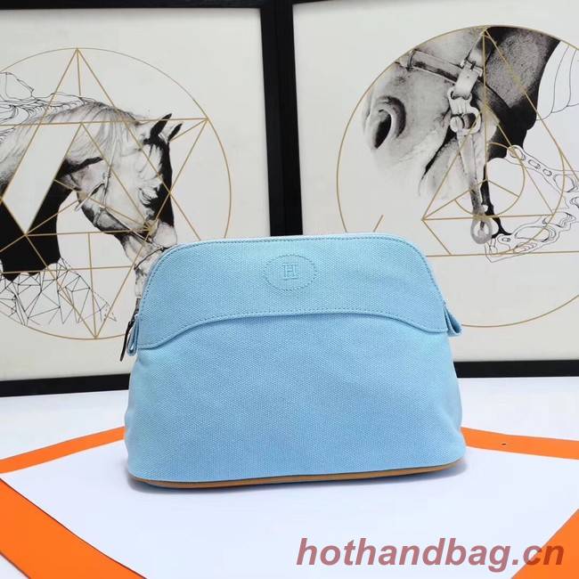Hermes Cosmetic Bag H3699 Light Blue