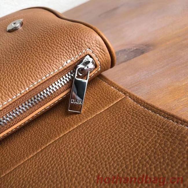 DIOR OBLIQUE SADDLE BELT BAG M9020 brown