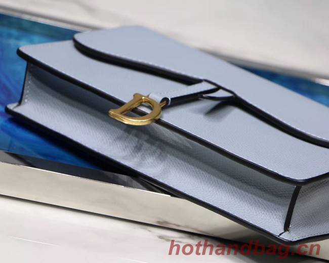 Dior SADDLE DIOR OBLIQUE Chain Clutch bag S5614 light blue