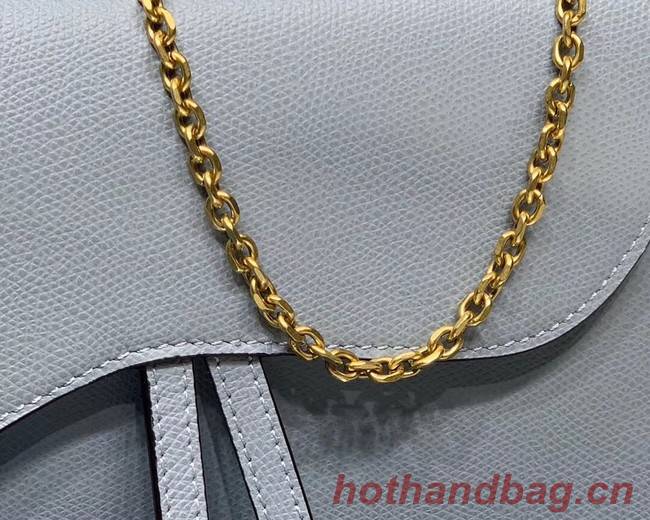 Dior SADDLE DIOR OBLIQUE Chain Clutch bag S5614 light blue