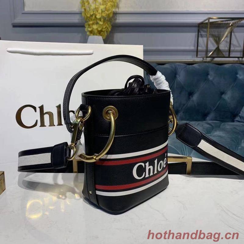 Chloe Roy Mini Smooth Leather Bucket Bag 3S508 Black Chloe Roy Mini Smooth Leather Bucket Bag 3S508 Black