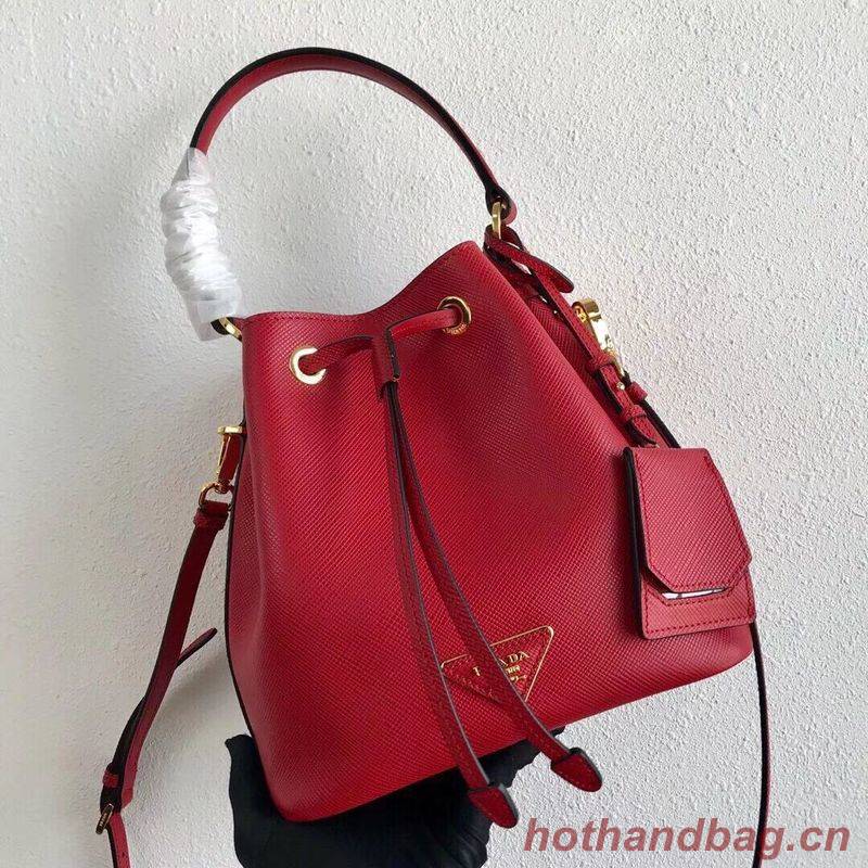 Prada Galleria Saffiano Leather Bag 1BE032 Red Prada Galleria Saffiano Leather Bag 1BE032 Red