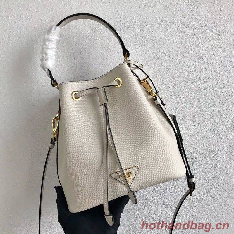 Prada Galleria Saffiano Leather Bag 1BE032 White Prada Galleria Saffiano Leather Bag 1BE032 White