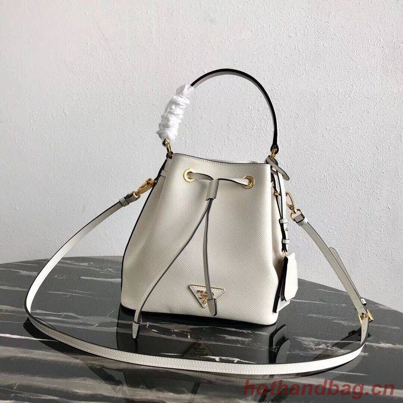 Prada Galleria Saffiano Leather Bag 1BE032 White Prada Galleria Saffiano Leather Bag 1BE032 White
