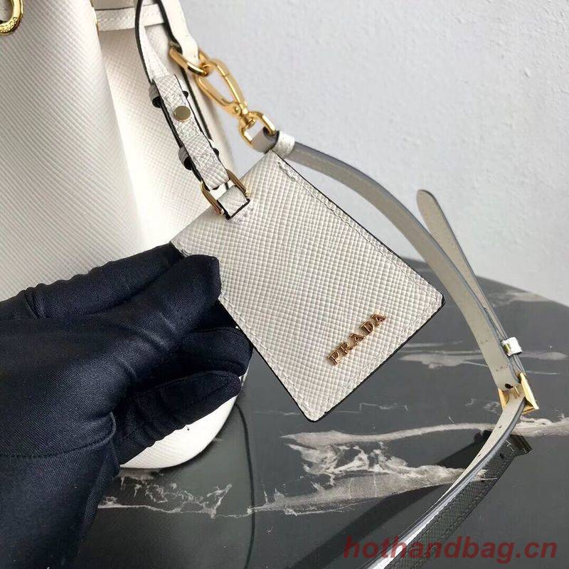 Prada Galleria Saffiano Leather Bag 1BE032 White Prada Galleria Saffiano Leather Bag 1BE032 White