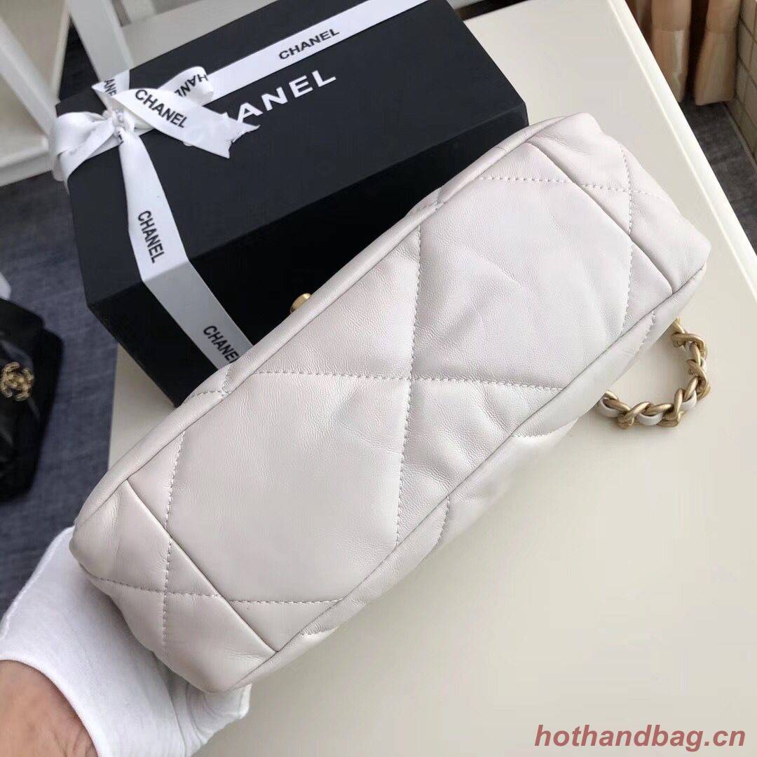 Chanel 19 flap bag AS1160 White Chanel 19 flap bag AS1160 White