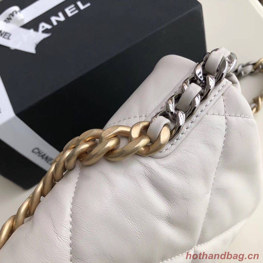 Chanel 19 flap bag AS1160 White Chanel 19 flap bag AS1160 White