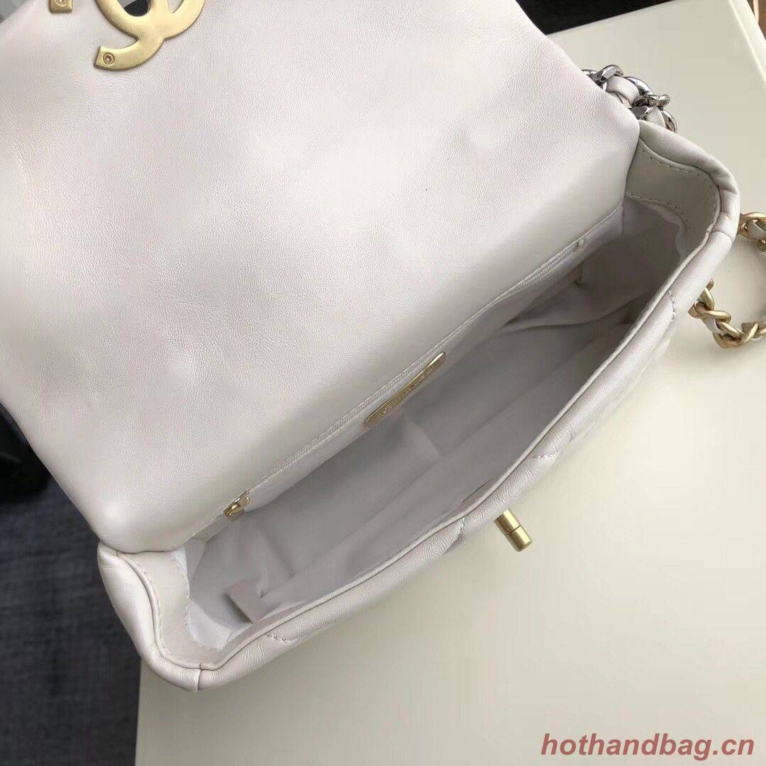 Chanel 19 flap bag AS1160 White Chanel 19 flap bag AS1160 White
