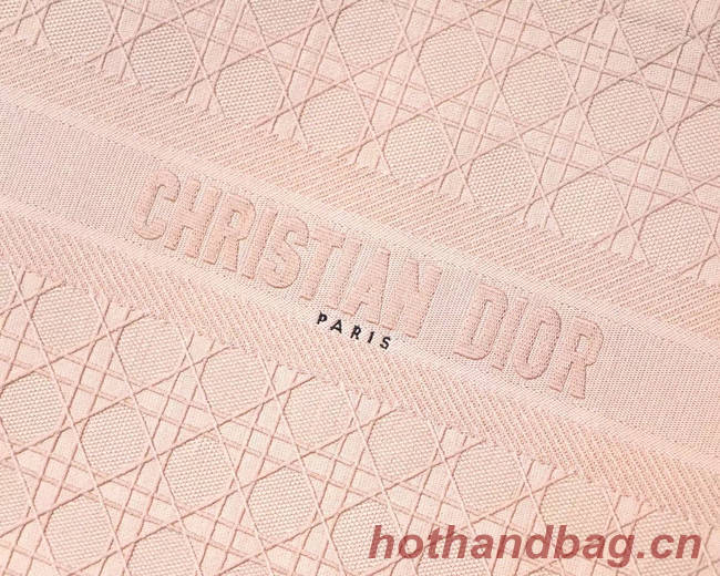 DIOR BOOK TOTE BAG IN EMBROIDERED CANVAS C1286 Pink