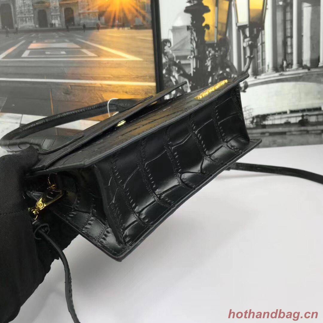 Jacquemus Original Leather Mini Top Handle Bag J8088 Black Jacquemus Original Leather Mini Top Handle Bag J8088 Black