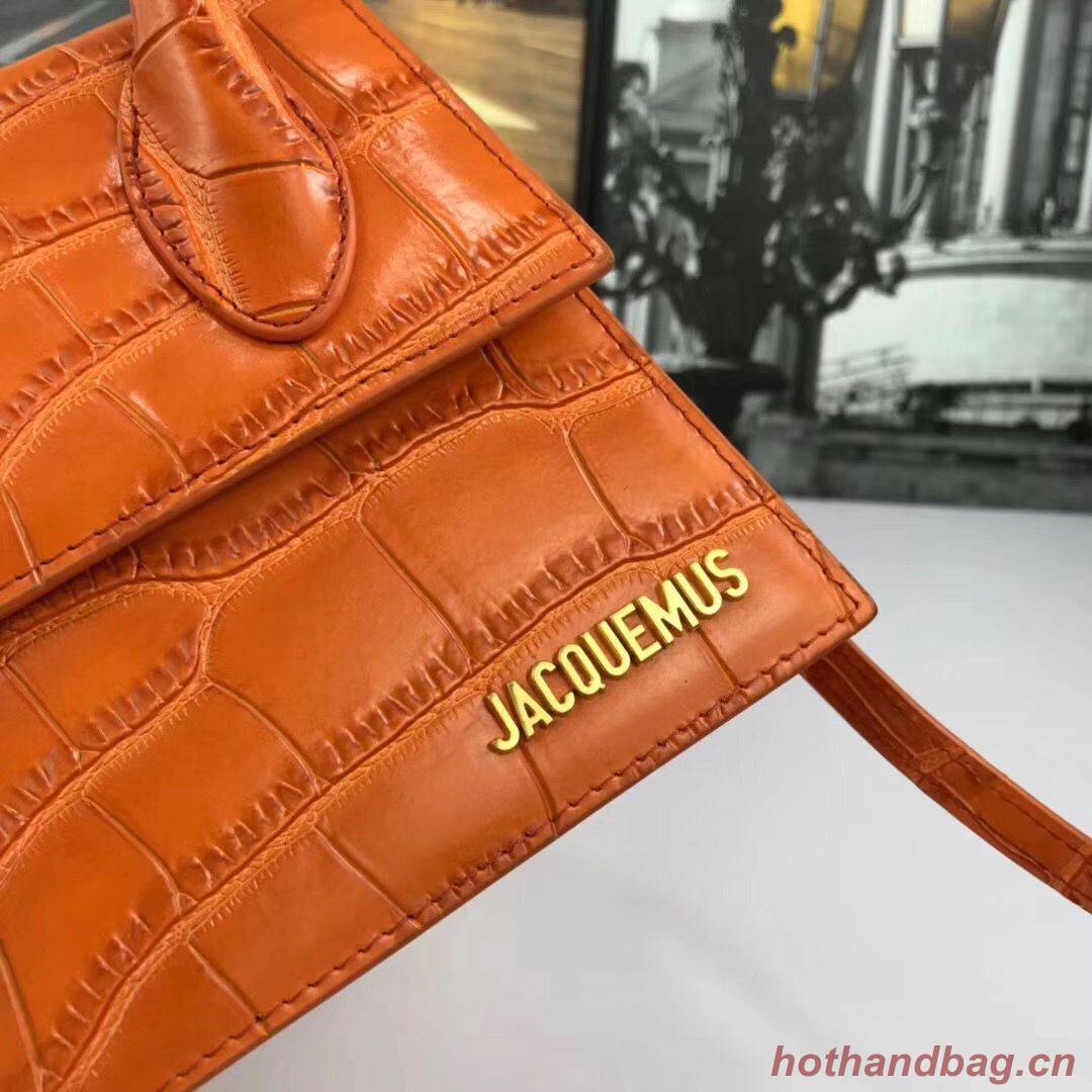 Jacquemus Original Leather Mini Top Handle Bag J8088 Orange Jacquemus Original Leather Mini Top Handle Bag J8088 Orange