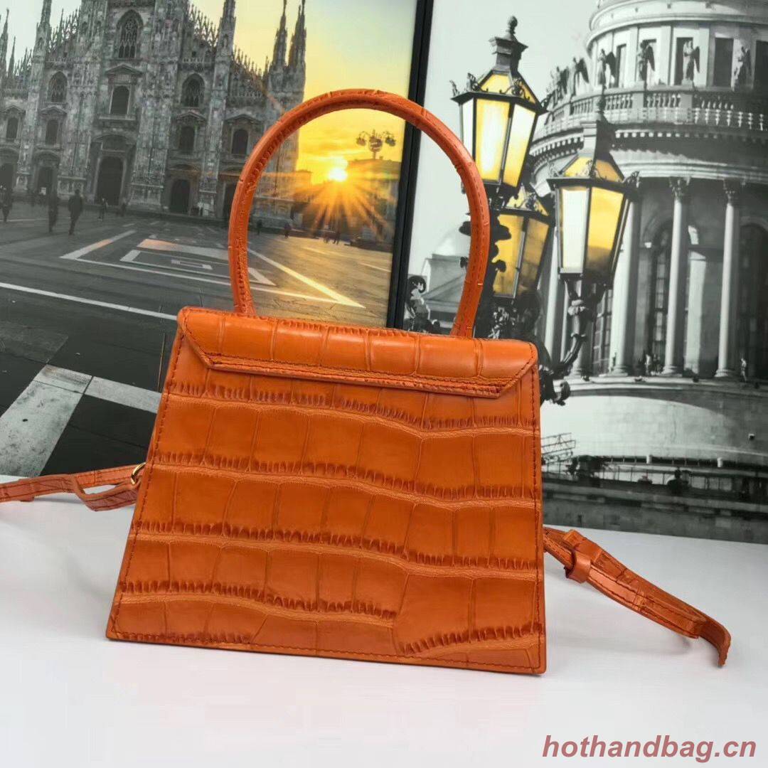Jacquemus Original Leather Mini Top Handle Bag J8088 Orange Jacquemus Original Leather Mini Top Handle Bag J8088 Orange
