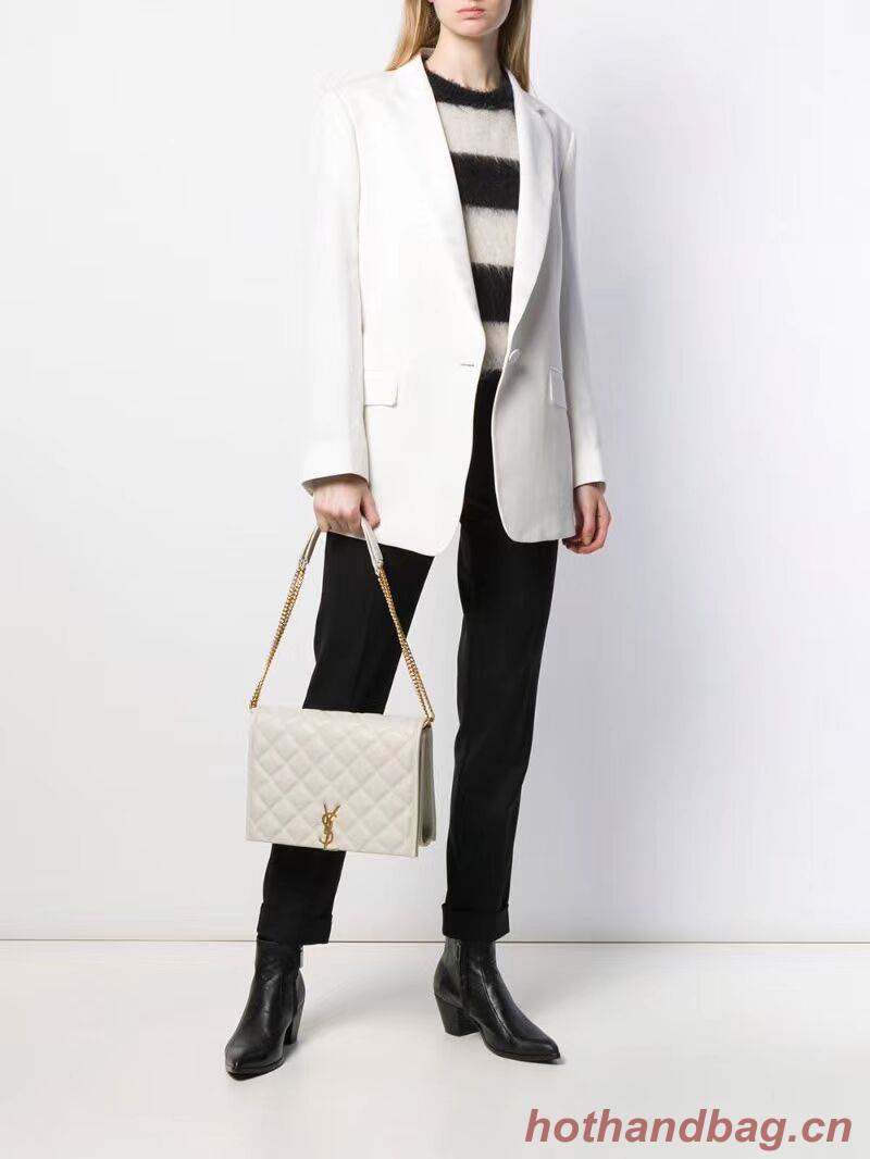 SAINT LAURENT leather shoulder bag Y579607 white