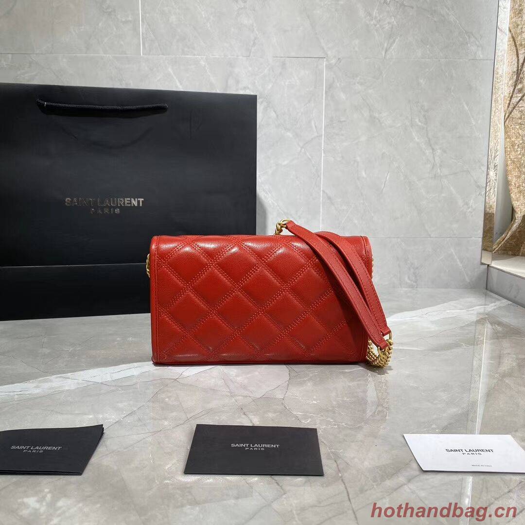 SAINT LAURENT leather shoulder bag Y585031 red SAINT LAURENT leather shoulder bag Y585031 red
