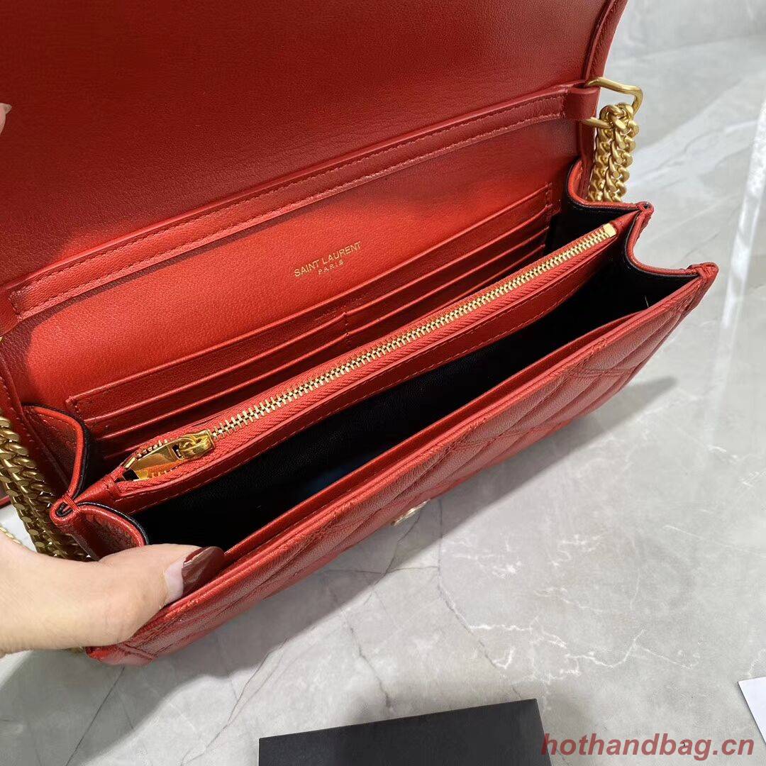 SAINT LAURENT leather shoulder bag Y585031 red SAINT LAURENT leather shoulder bag Y585031 red