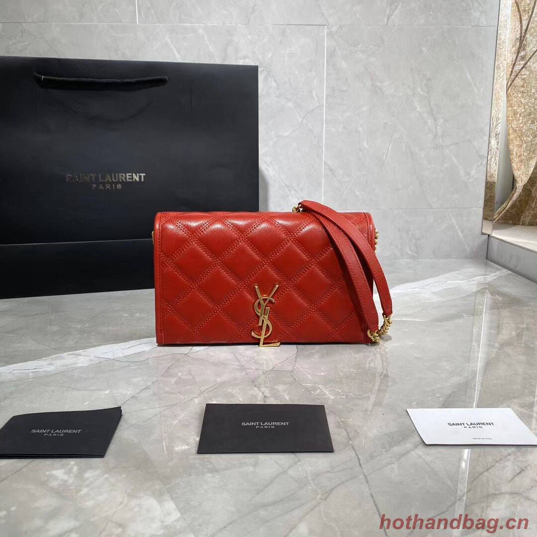 SAINT LAURENT leather shoulder bag Y585031 red SAINT LAURENT leather shoulder bag Y585031 red