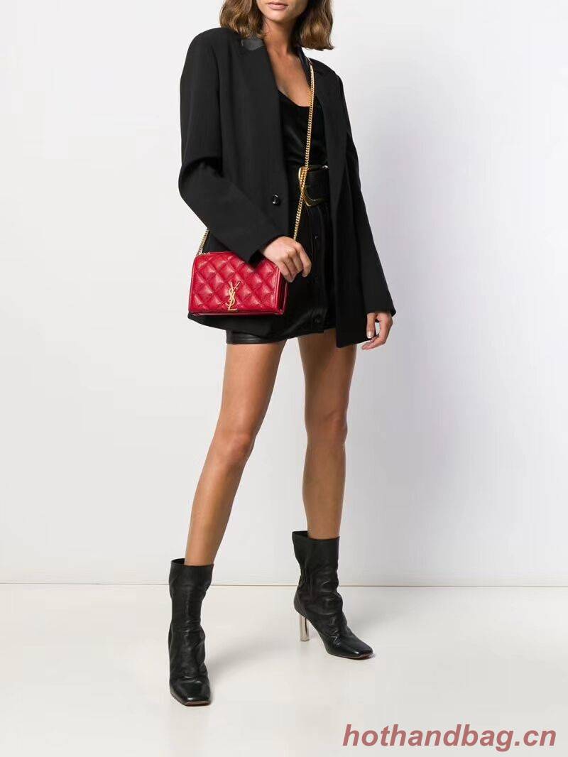 SAINT LAURENT leather shoulder bag Y585031 red SAINT LAURENT leather shoulder bag Y585031 red