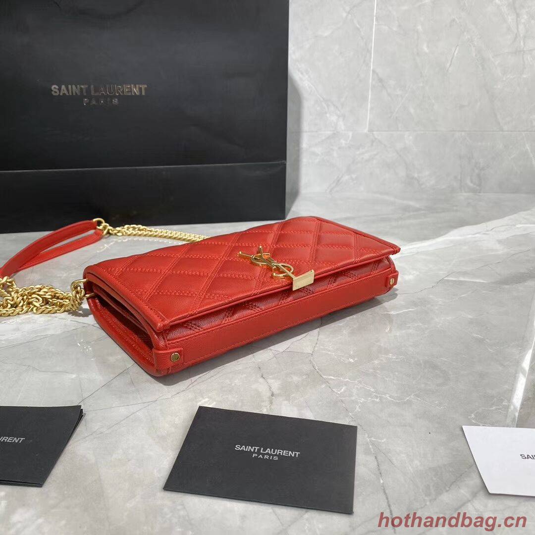 SAINT LAURENT leather shoulder bag Y585031 red SAINT LAURENT leather shoulder bag Y585031 red