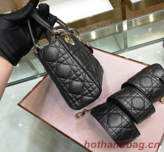 Dior MINI LADY DIOR CALFSKIN BAG M0573 black