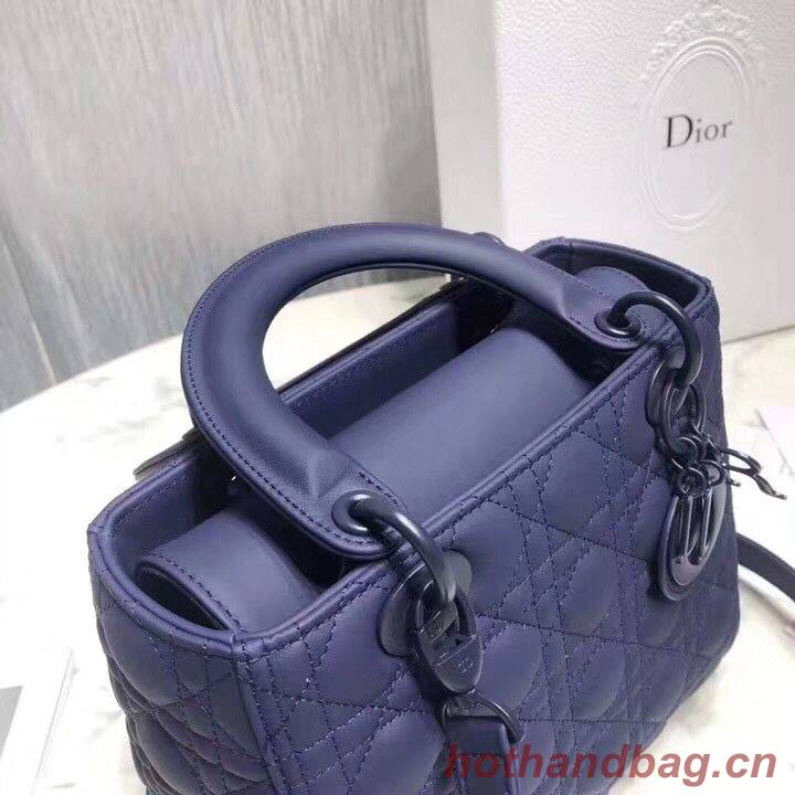 Dior LADY DIOR CALFSKIN BAG M0575 Dark Blue Dior LADY DIOR CALFSKIN BAG M0575 Dark Blue