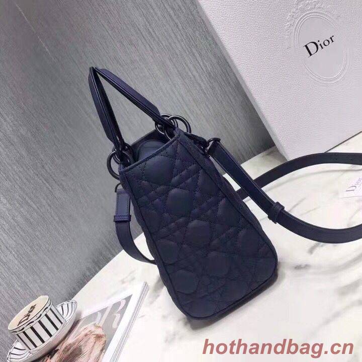 Dior LADY DIOR CALFSKIN BAG M0575 Dark Blue Dior LADY DIOR CALFSKIN BAG M0575 Dark Blue