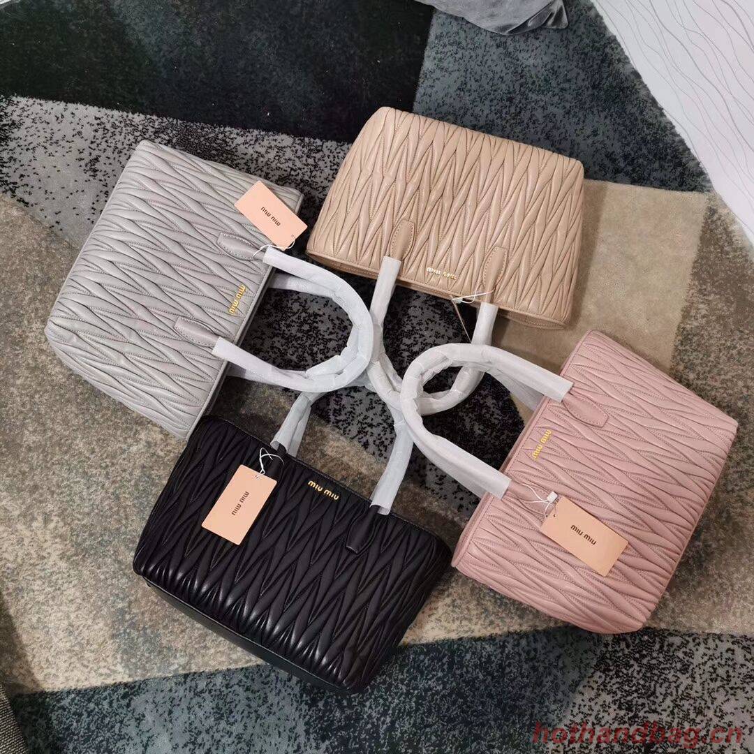 miu miu Matelasse Nappa Leather Top-handle Bag 5BG163 pink miu miu Matelasse Nappa Leather Top-handle Bag 5BG163 pink