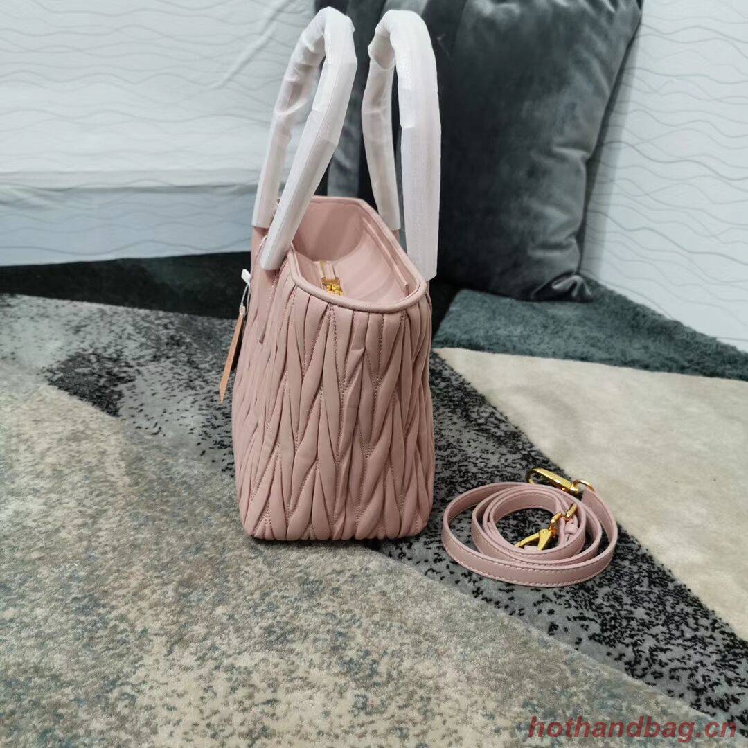 miu miu Matelasse Nappa Leather Top-handle Bag 5BG163 pink miu miu Matelasse Nappa Leather Top-handle Bag 5BG163 pink