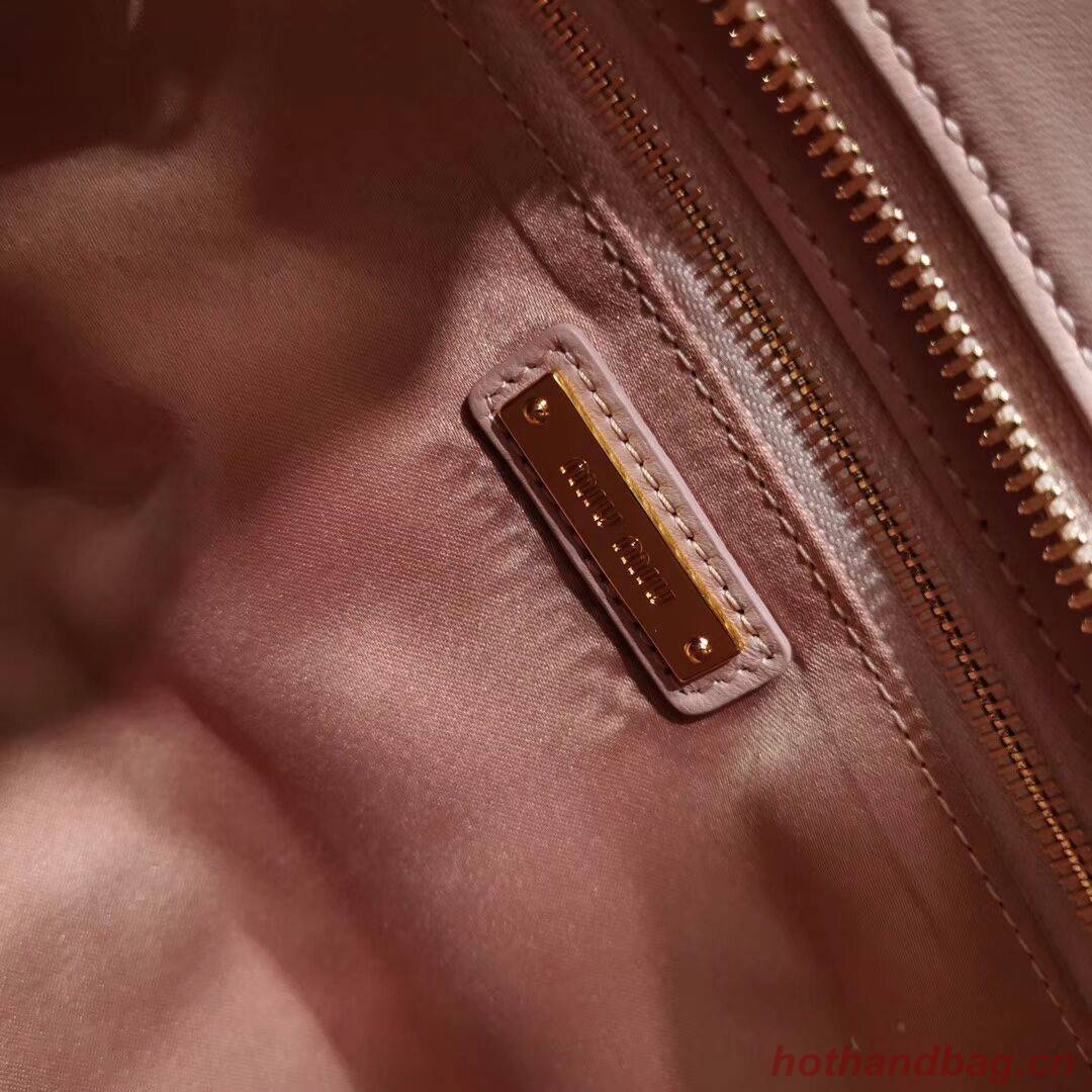 miu miu Matelasse Nappa Leather Top-handle Bag 5BG163 pink miu miu Matelasse Nappa Leather Top-handle Bag 5BG163 pink