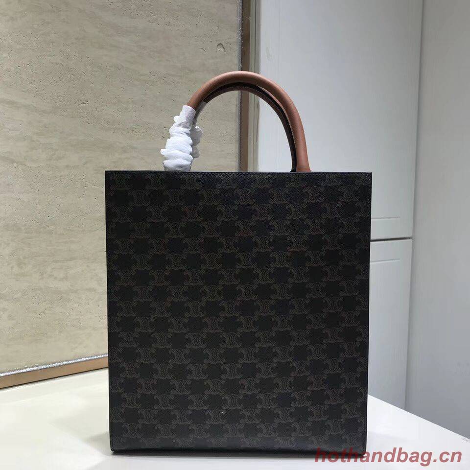 Celine SMALL CABAS VERTICAL IN TRIOMPHE CANVAS CL01542 tan Celine SMALL CABAS VERTICAL IN TRIOMPHE CANVAS CL01542 tan