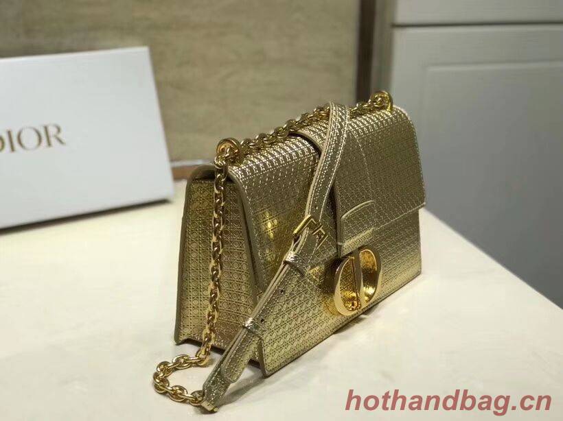 Dior 30 MONTAIGNE SMOOTH CALFSKIN FLAP BAG C9230 gold 