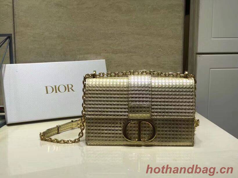 Dior 30 MONTAIGNE SMOOTH CALFSKIN FLAP BAG C9230 gold