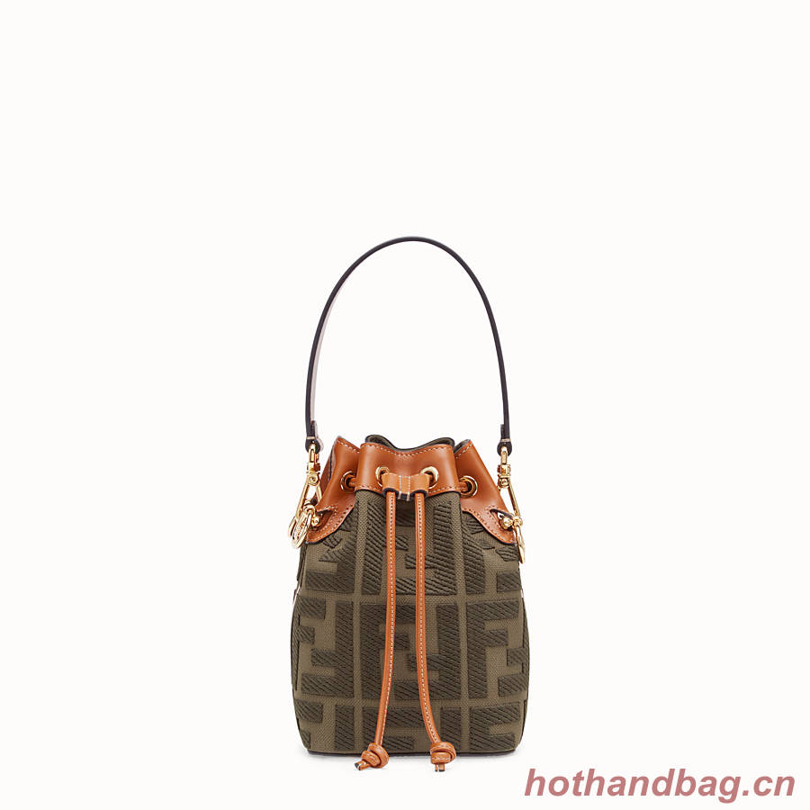 FENDI MON TRESOR Mini bag in green canvas 8BS010 FENDI MON TRESOR Mini bag in green canvas 8BS010